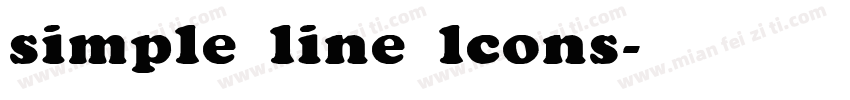 simple line lcons字体转换